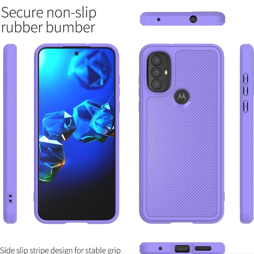 Huness for Moto G Pure Case/Moto G Power 2022 Case + Tempered Glass Screen Prote